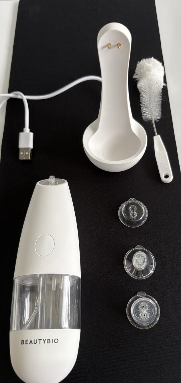 BeautyBio GLOfacial Hydro-Infusion Pore Cleansing Tool 3 Tips Base Tested